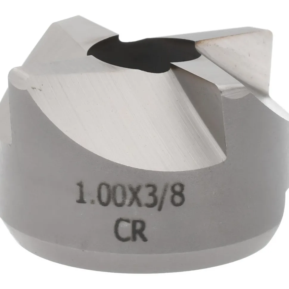 Reverse Counterbore: 1" Dia, 3/8" Pilot Hole, 4 Flutes, High Speed Steel