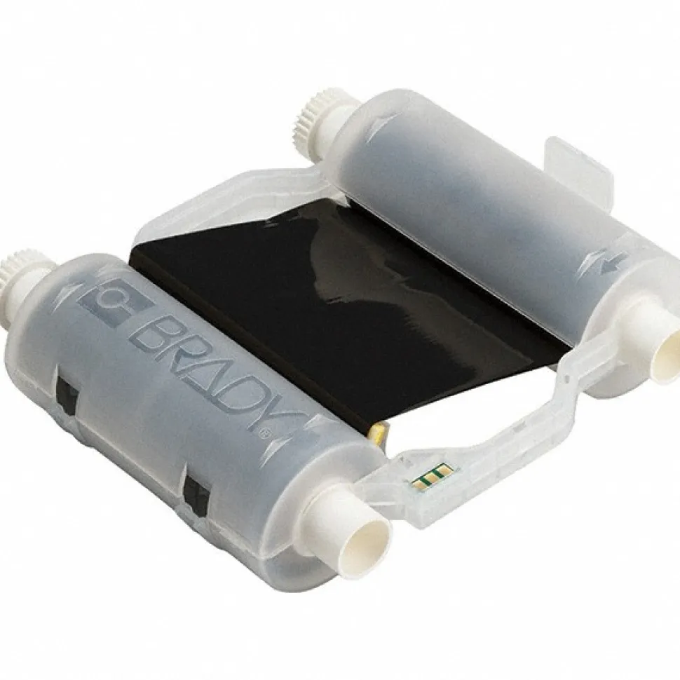 Ribbon Cartridge: 4.33" Wide, 200' Long, Black, Resin