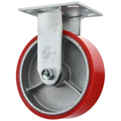 Rigid Top Plate Caster: Polyurethane, 6