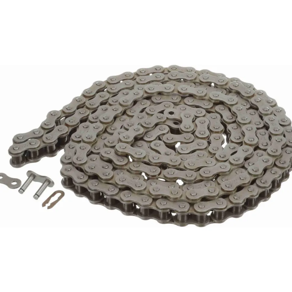 Roller Chain: Standard Riveted, 5/8" Pitch, 50 Trade, 10' Long, 1 Strand