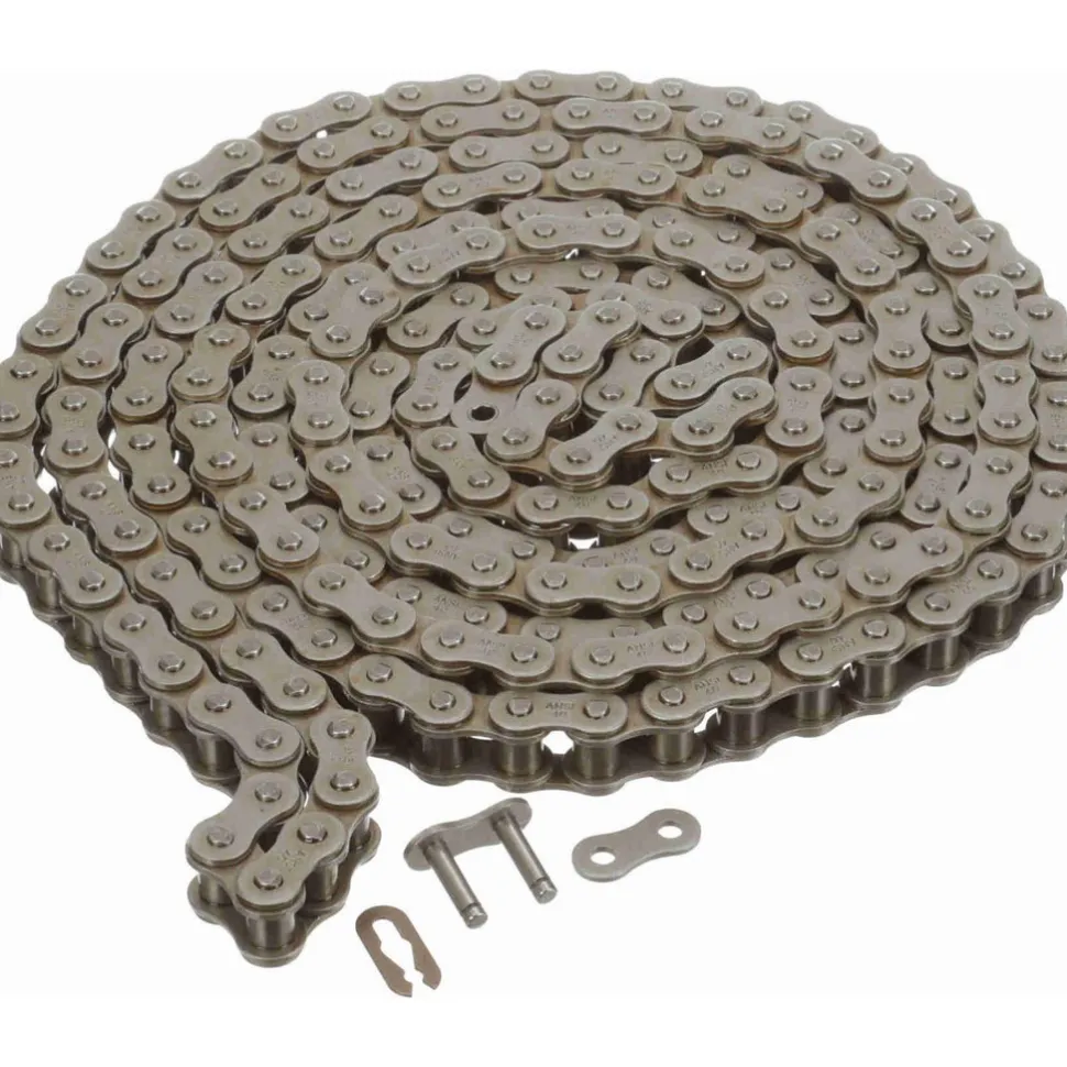 Roller Chain: Standard Riveted, 1/2" Pitch, 40 Trade, 10' Long, 1 Strand