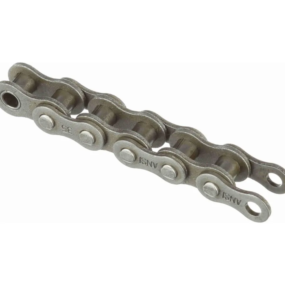 Roller Chain: Standard Riveted, 3/8" Pitch, 35 Trade, 10' Long, 1 Strand