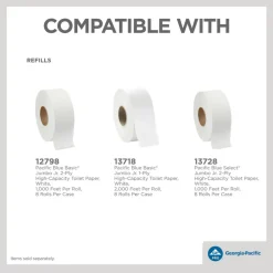1-Roll Jumbo Jr. High-Capacity Toilet Paper Dispenser, Smoke