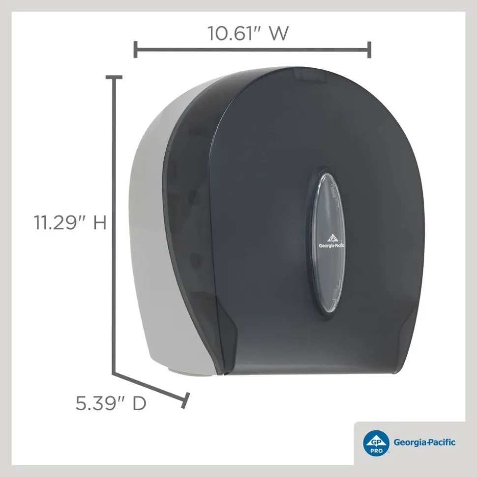 1-Roll Jumbo Jr. High-Capacity Toilet Paper Dispenser, Smoke