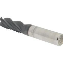 Roughing End Mill: 3/8" Dia, 4 Flute, Single End, Solid Carbide