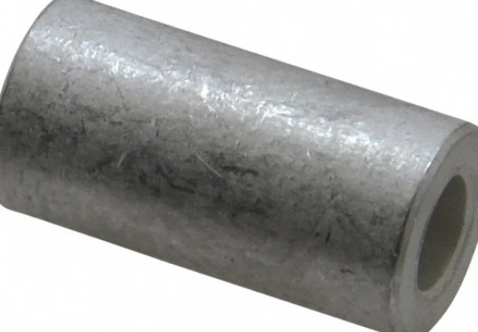 Round Circuit Board Spacer: 1/4" Screw, 1" OAL, 0.257" ID, 1/2" OD, Aluminum