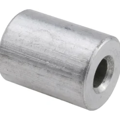 Round Circuit Board Spacer: #6 Screw, 1/2" OAL, 0.141" ID, 3/8" OD, Aluminum