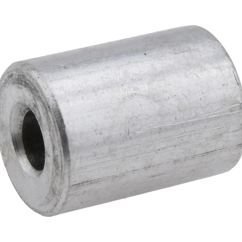 Round Circuit Board Spacer: #6 Screw, 1/2" OAL, 0.141" ID, 3/8" OD, Aluminum