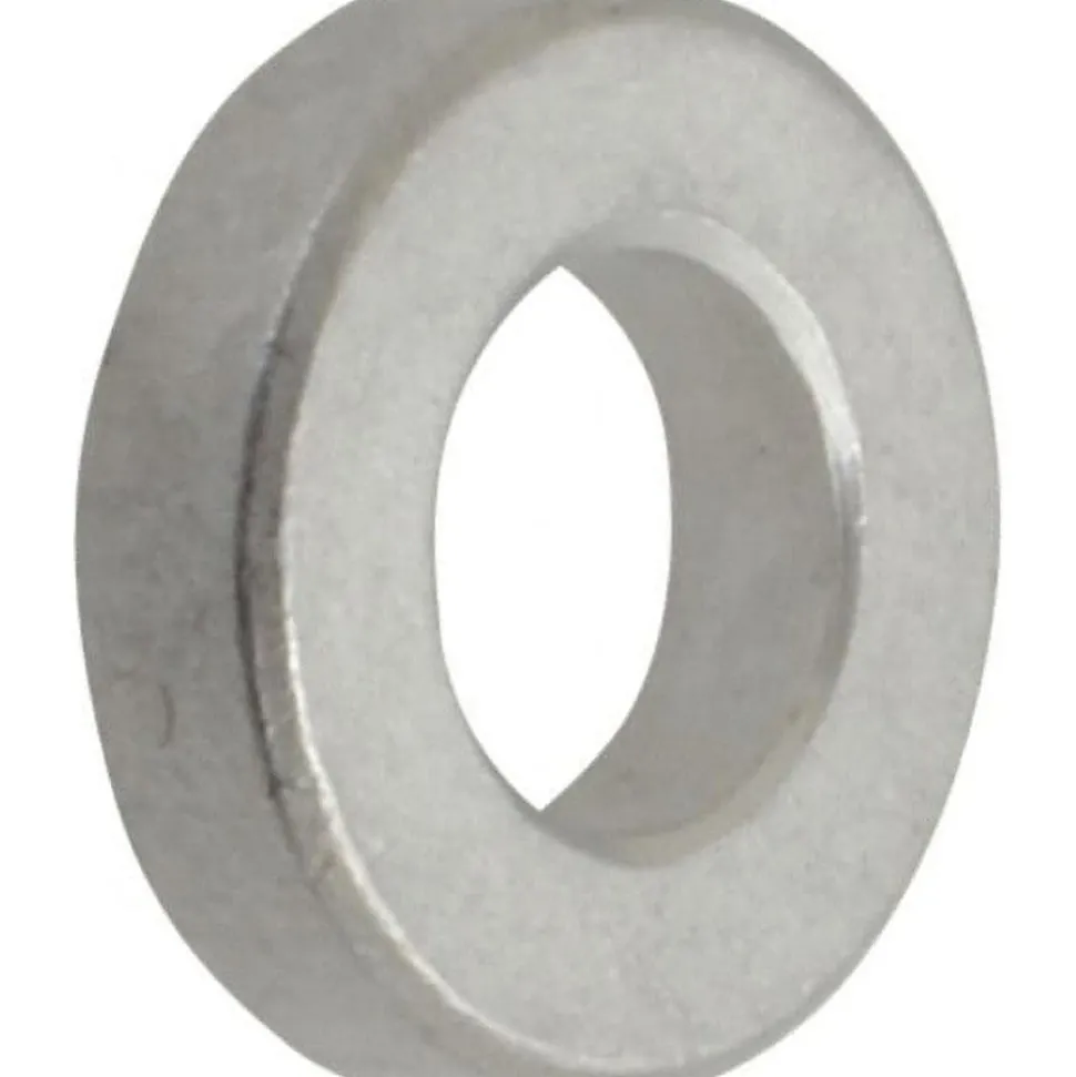 Round Circuit Board Spacer: 1/4" Screw, 1/8" OAL, 0.257" ID, 1/2" OD, Aluminum