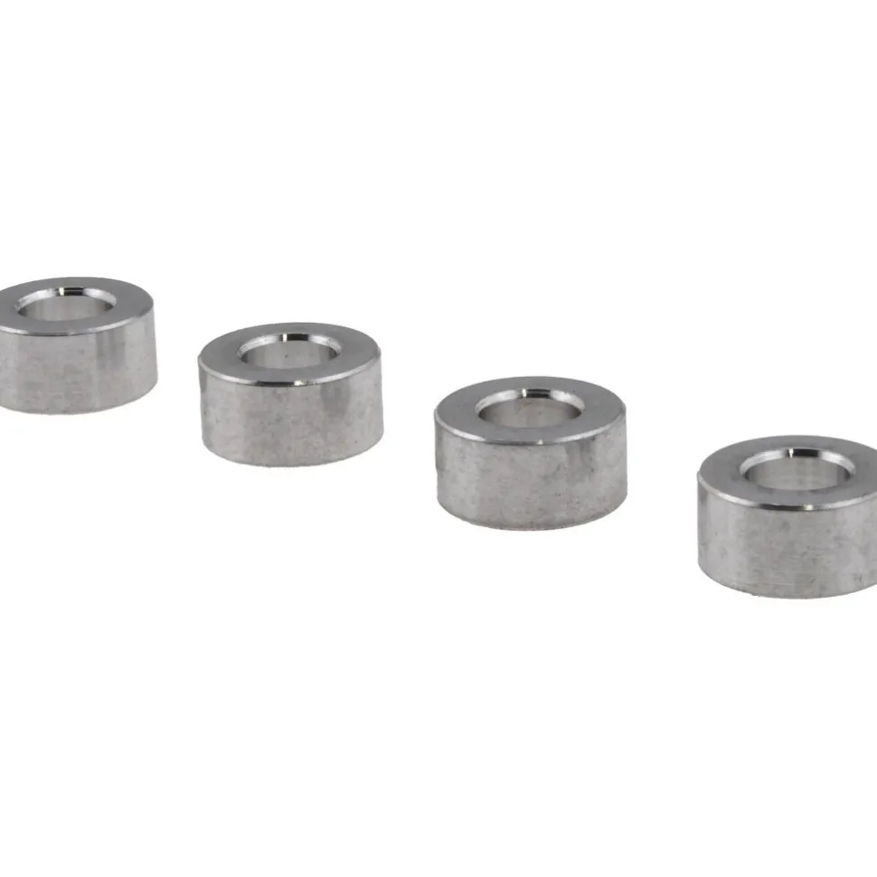 Round Circuit Board Spacer: 1/4" Screw, 1/4" OAL, 0.257" ID, 1/2" OD, Aluminum