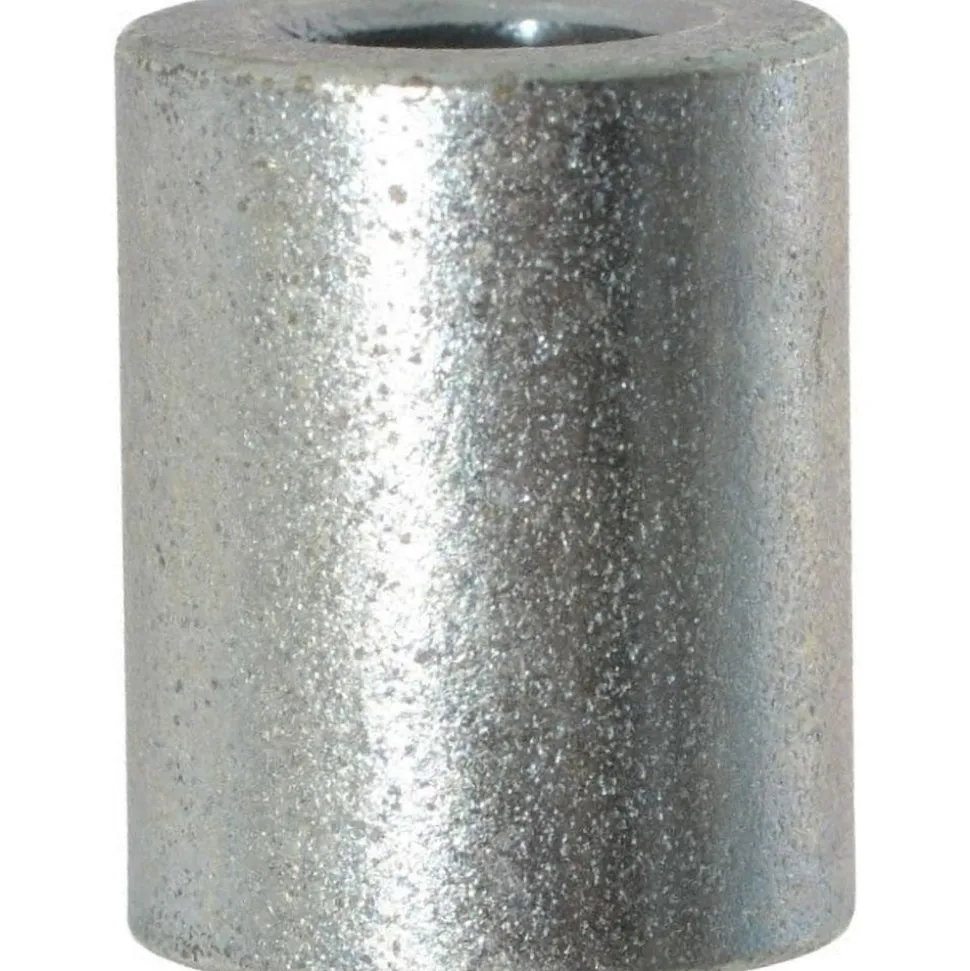 Round Circuit Board Spacer: 1/4" Screw, 5/8" OAL, 0.257" ID, 1/2" OD, Steel