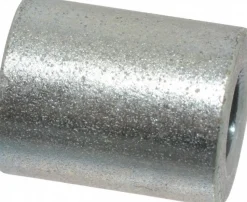 Round Circuit Board Spacer: 1/4" Screw, 5/8" OAL, 0.257" ID, 1/2" OD, Steel
