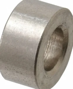 Round Circuit Board Spacer: 1/4" Screw, 1/4" OAL, 0.257" ID, 1/2" OD, Stainless Steel