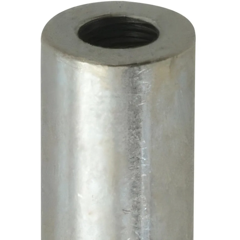 Round Circuit Board Spacer: 1/4" Screw, 1-1/4" OAL, 0.257" ID, 1/2" OD, Steel
