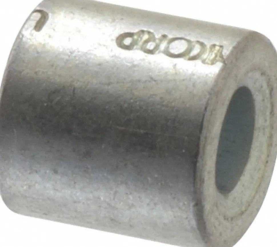 Round Circuit Board Spacer: #4 Screw, 1/4" OAL, 0.116" ID, 1/4" OD, Steel