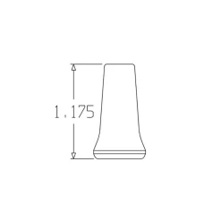 Round Coolant Hose Nozzle: 1/4" Nozzle Dia, Acetal
