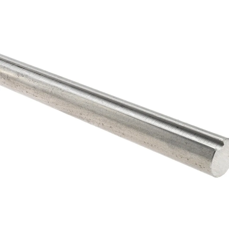Round Linear Shafting: 1.25" Dia, 72" OAL, Steel