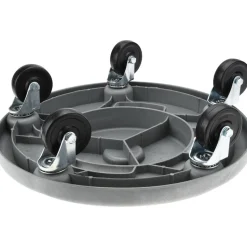 Round Polyethylene Twist-On Trash Can Dolly