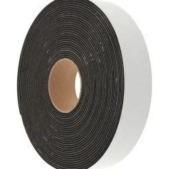 Rubber Roll: Closed Cell, Neoprene Spring Blend, 1/8" Thick, 2" Wide, 50.000' Long, Black