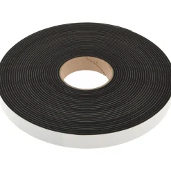 Rubber Roll: Closed Cell, Neoprene Spring Blend, 1/8" Thick, 1" Wide, 50.000' Long, Black