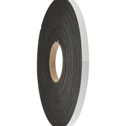 Rubber Roll: Closed Cell, Neoprene Spring Blend, 1/8" Thick, 1/2" Wide, 50.000' Long, Black