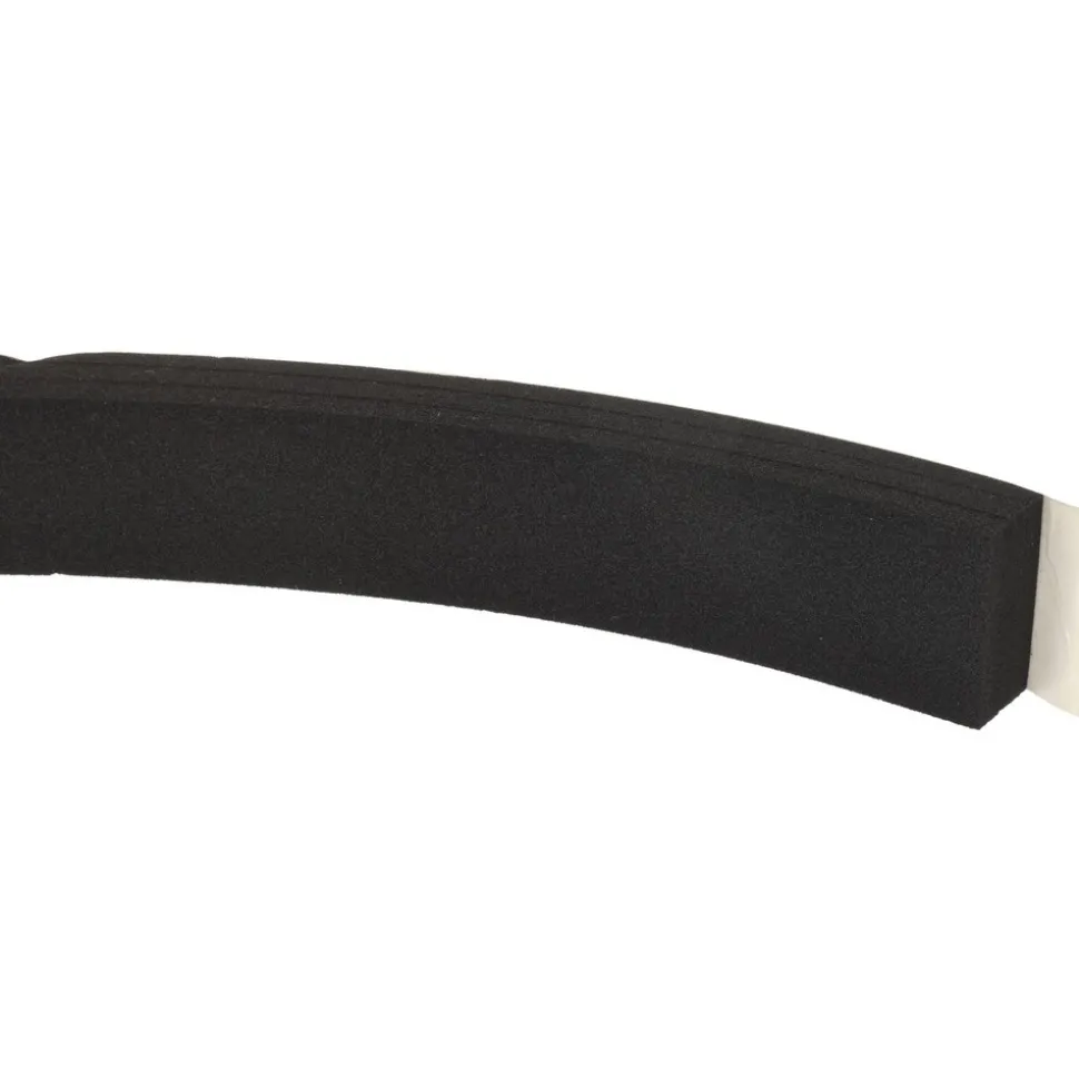 Rubber Roll: Closed Cell, Neoprene Spring Blend, 1/2" Thick, 1" Wide, 25.000' Long, Black