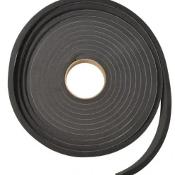 Rubber Roll: Closed Cell, Neoprene Spring Blend, 3/8" Thick, 1" Wide, 25.000' Long, Black