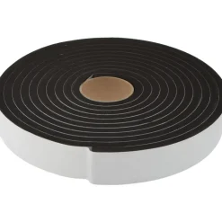 Rubber Roll: Closed Cell, Neoprene Spring Blend, 1/2" Thick, 2" Wide, 25.000' Long, Black