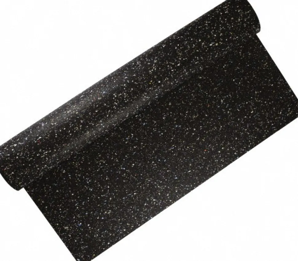 Rubber Sheet: Recycled Rubber, 1/8" Thick, 48" Wide, 4.000' Long, Black
