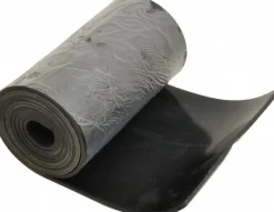 Rubber Strip: Neoprene, 1/8" Thick, 6" Wide, 5.000' Long, Black