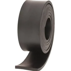 Rubber Strip: Neoprene, 1/4" Thick, 2" Wide, 5.000' Long, Black