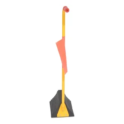 Rubber Wheel Chock With Handle and Flag: 12 In.
