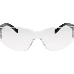 Safety Glasses: Scratch-Resistant, Polycarbonate, Clear Lenses, Frameless