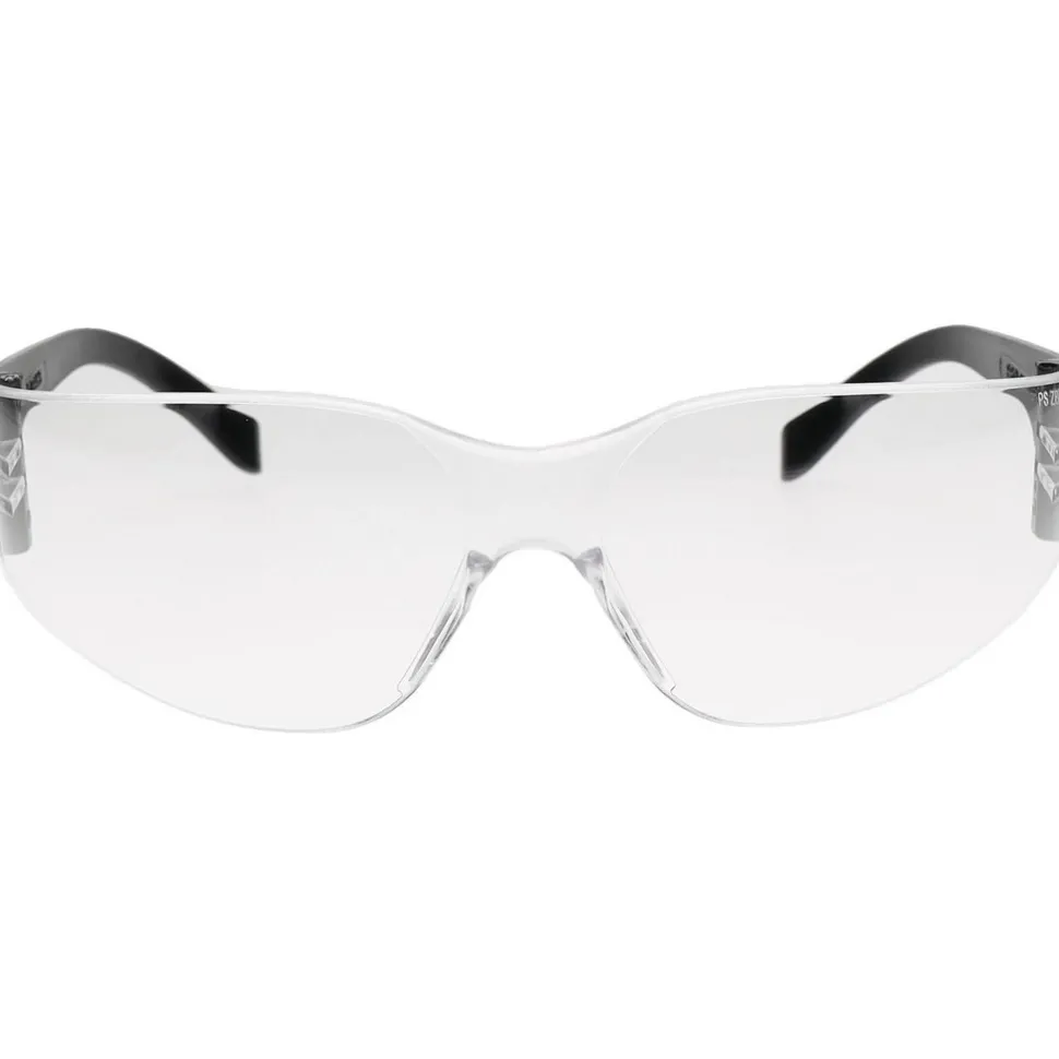 Safety Glasses: Scratch-Resistant, Polycarbonate, Clear Lenses, Frameless
