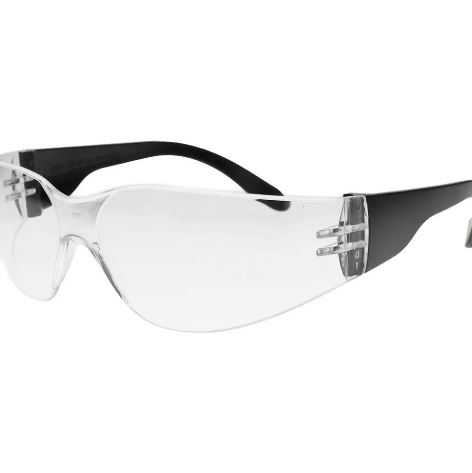 Safety Glasses: Scratch-Resistant, Polycarbonate, Clear Lenses, Frameless