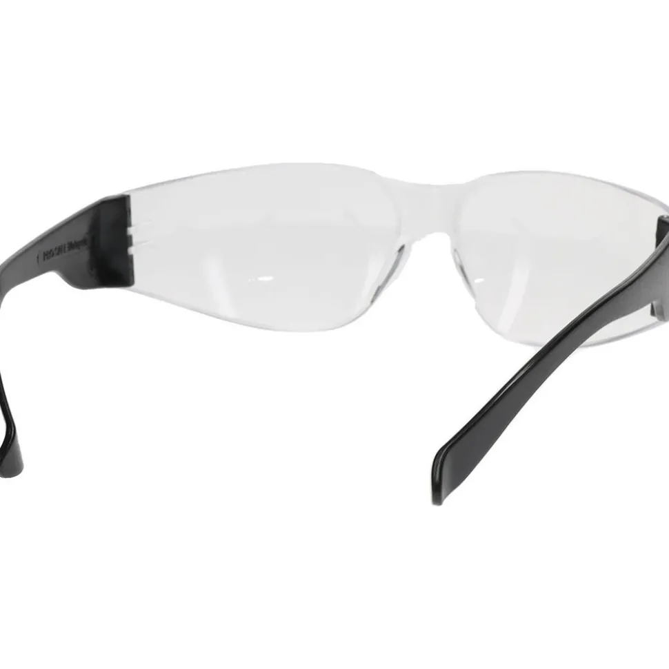 Safety Glasses: Scratch-Resistant, Polycarbonate, Clear Lenses, Frameless