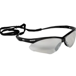 Safety Glasses: Scratch-Resistant, Polycarbonate, Clear Mirror Lenses, Full-Framed