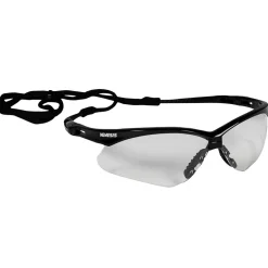 Safety Glasses: Scratch-Resistant, Polycarbonate, Clear Lenses, Full-Framed