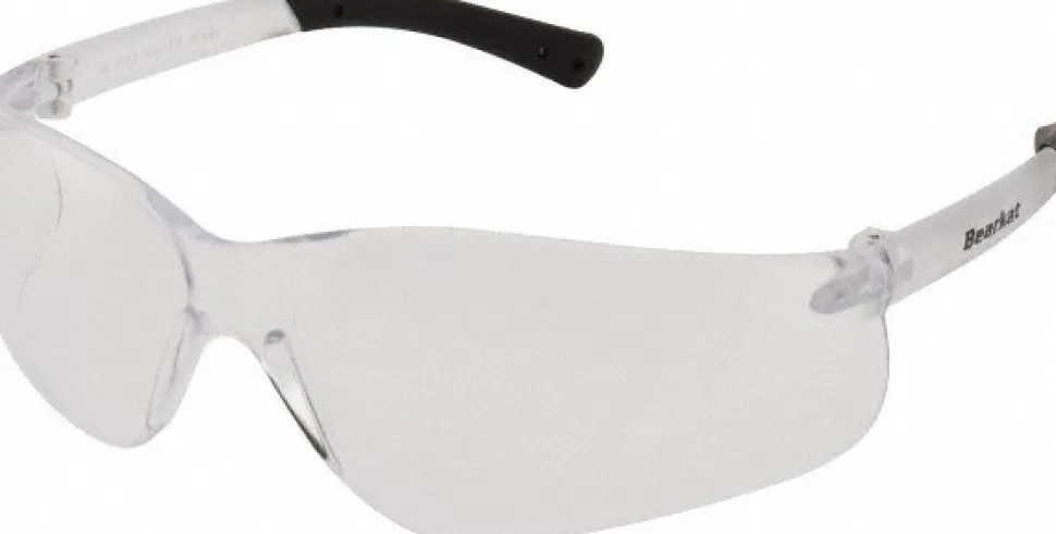 Safety Glasses: Scratch-Resistant, Polycarbonate, Clear Lenses, Frameless