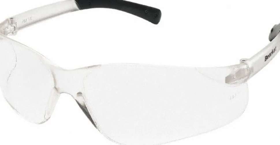 Safety Glasses: Scratch-Resistant, Polycarbonate, Clear Lenses, Frameless