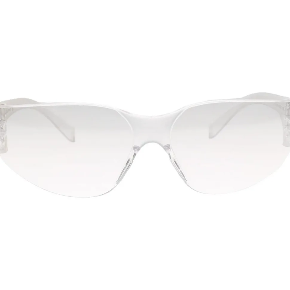 Safety Glasses: Scratch-Resistant, Polycarbonate, Clear Lenses, Frameless