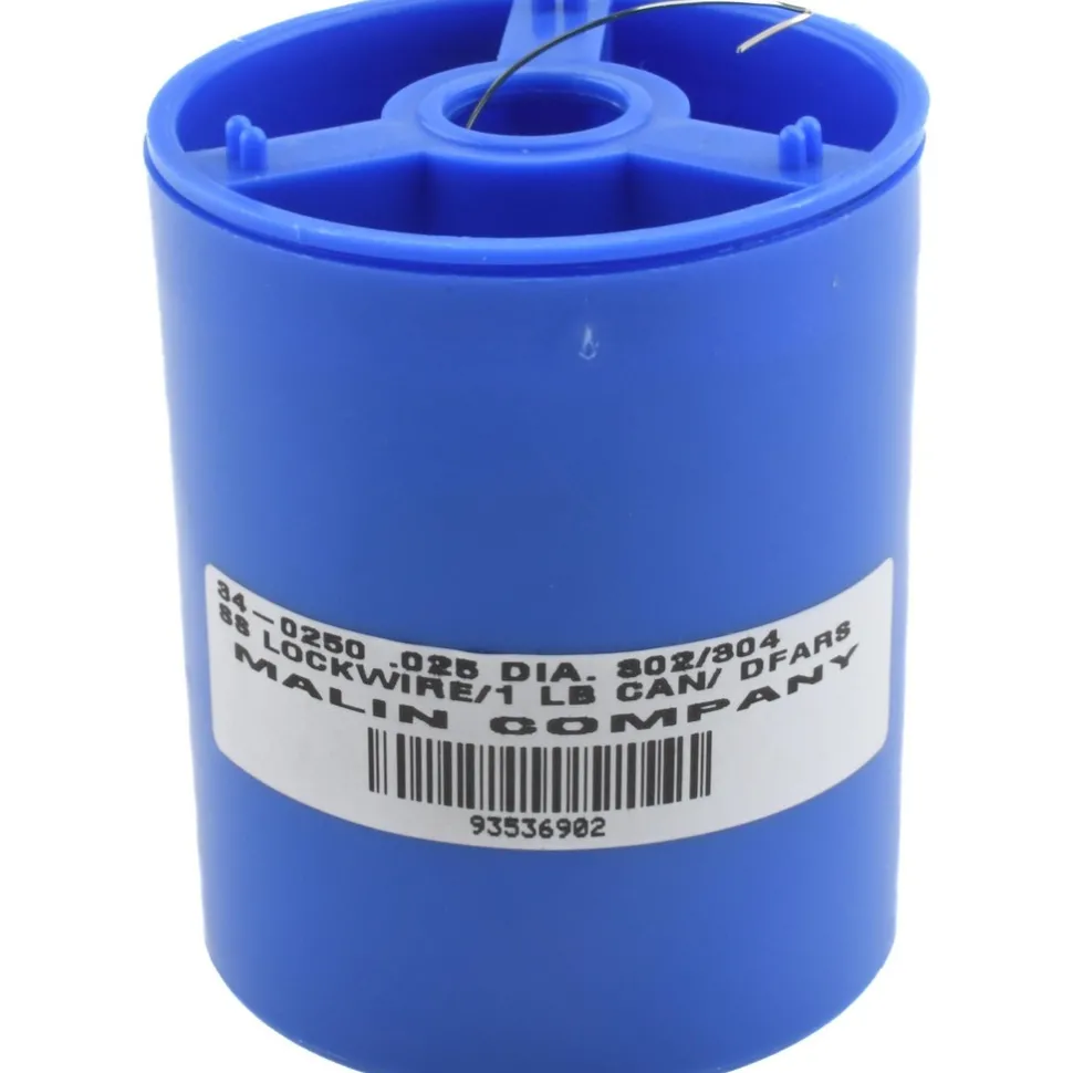 Safety Lock: 302 & 304 Stainless Steel, 0.025" Dia, 595' Long