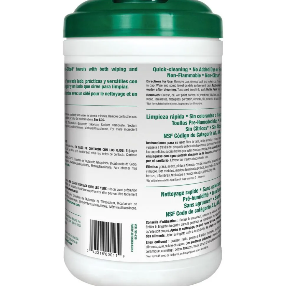Safety Towels, Pre-Moistened, Center Pull Canister