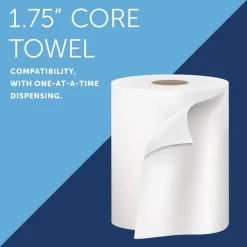 Sanitouch Manual Hard Roll Towel Dispenser, Black, for 1.75