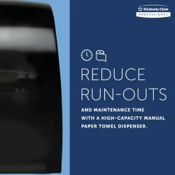 Sanitouch Manual Hard Roll Towel Dispenser, Black, for 1.5
