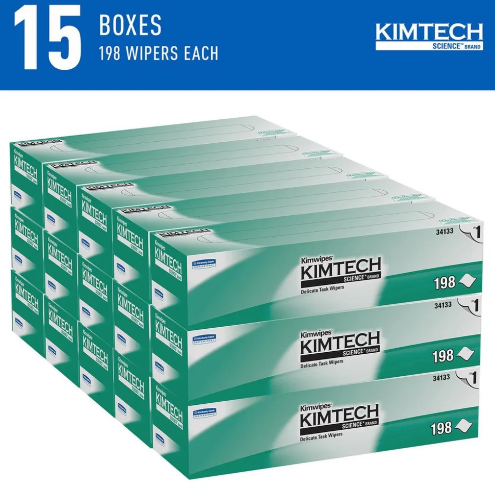 Science™ Kimwipes® Delicate Task Wipes (34133), Pop-Up Box, White