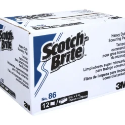 Scotch-Brite™ Heavy Duty Scour Pad 86, 6 in x 9 in, 12/Box