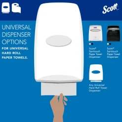 Scott Essential High Capacity Hard Roll Paper Towels (01000), White
