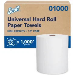Scott Essential High Capacity Hard Roll Paper Towels (01000), White
