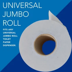 Scott Essential Jumbo Roll (JR) Commercial Toilet Paper (67805), 100% Recycled Fiber, 2-ply, White